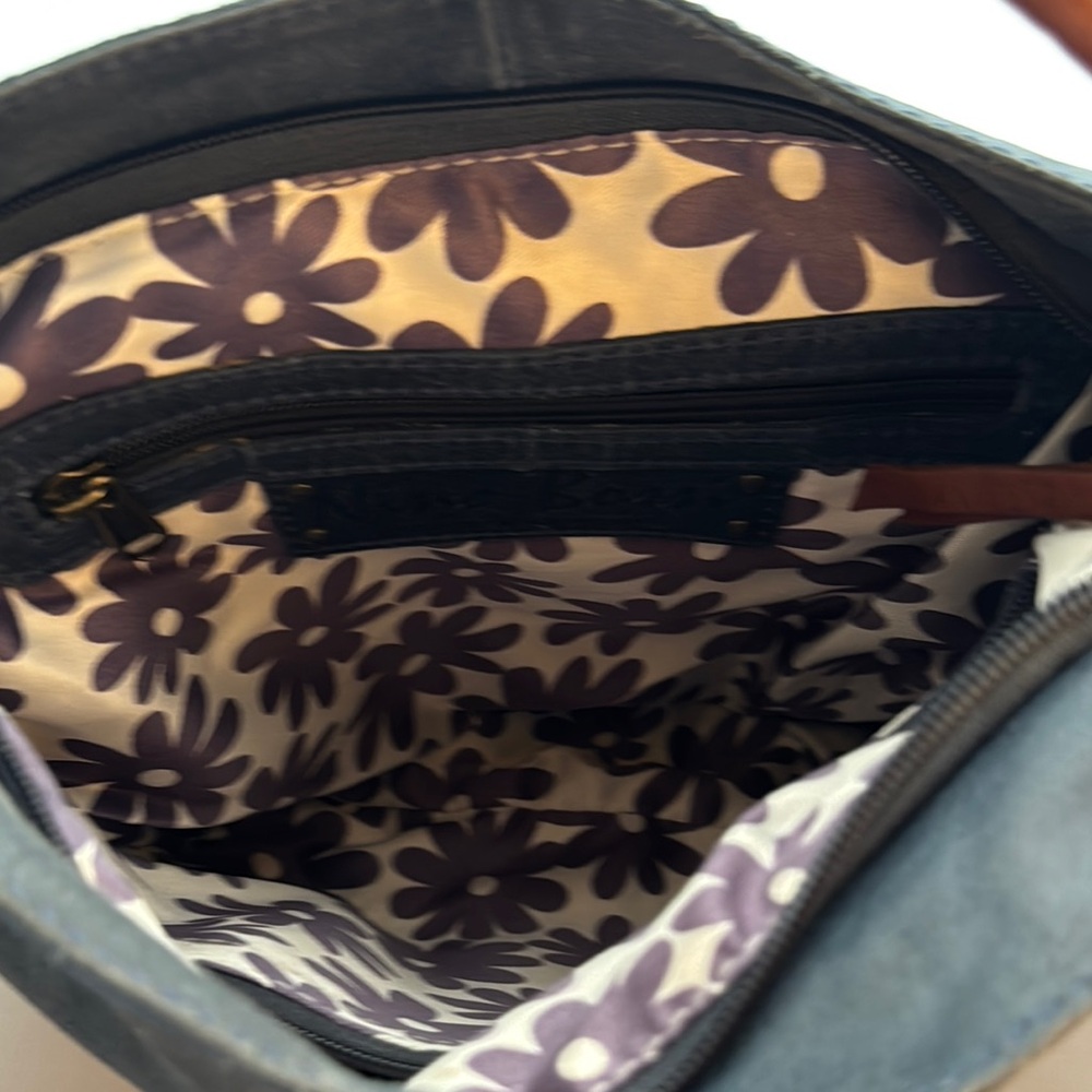 NINO BOSSI | Women's  Black and Brown Leather Shoulder Bag - Picture 3 of 7